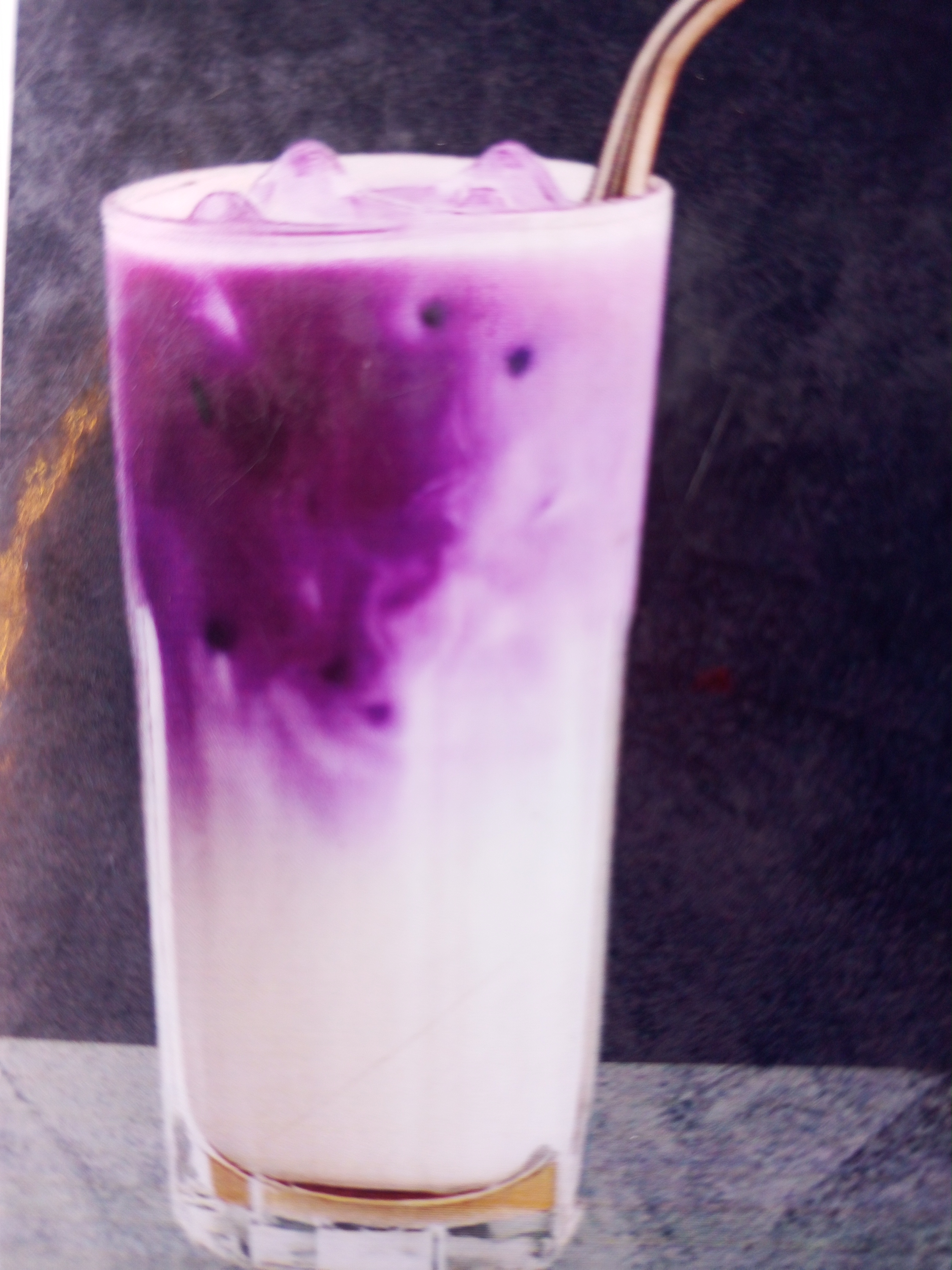 Ube espresso iced latte